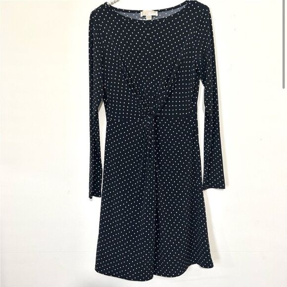 MICHAEL Michael Kors Black Twist Front Star Print Dress SIZE SMALL - Picture 2 of 5
